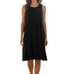 GAP Black Sleeveless Midi Swing Dress